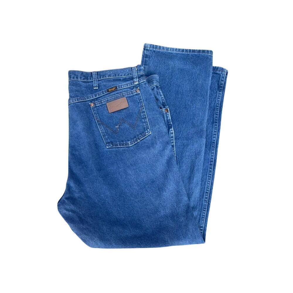Men’s Vintage Wrangler Jeans 42x32 Straight Leg Blue Denim USA